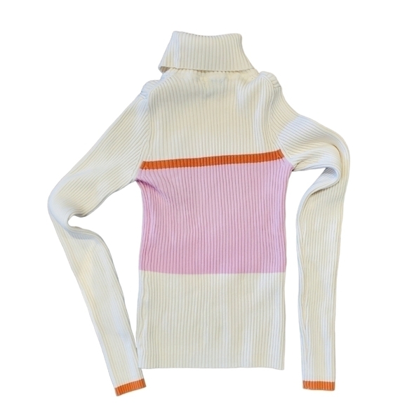 Gap Women's Ribbed Color block Turtleneck Sweater Size XS - Picture 2 of 4